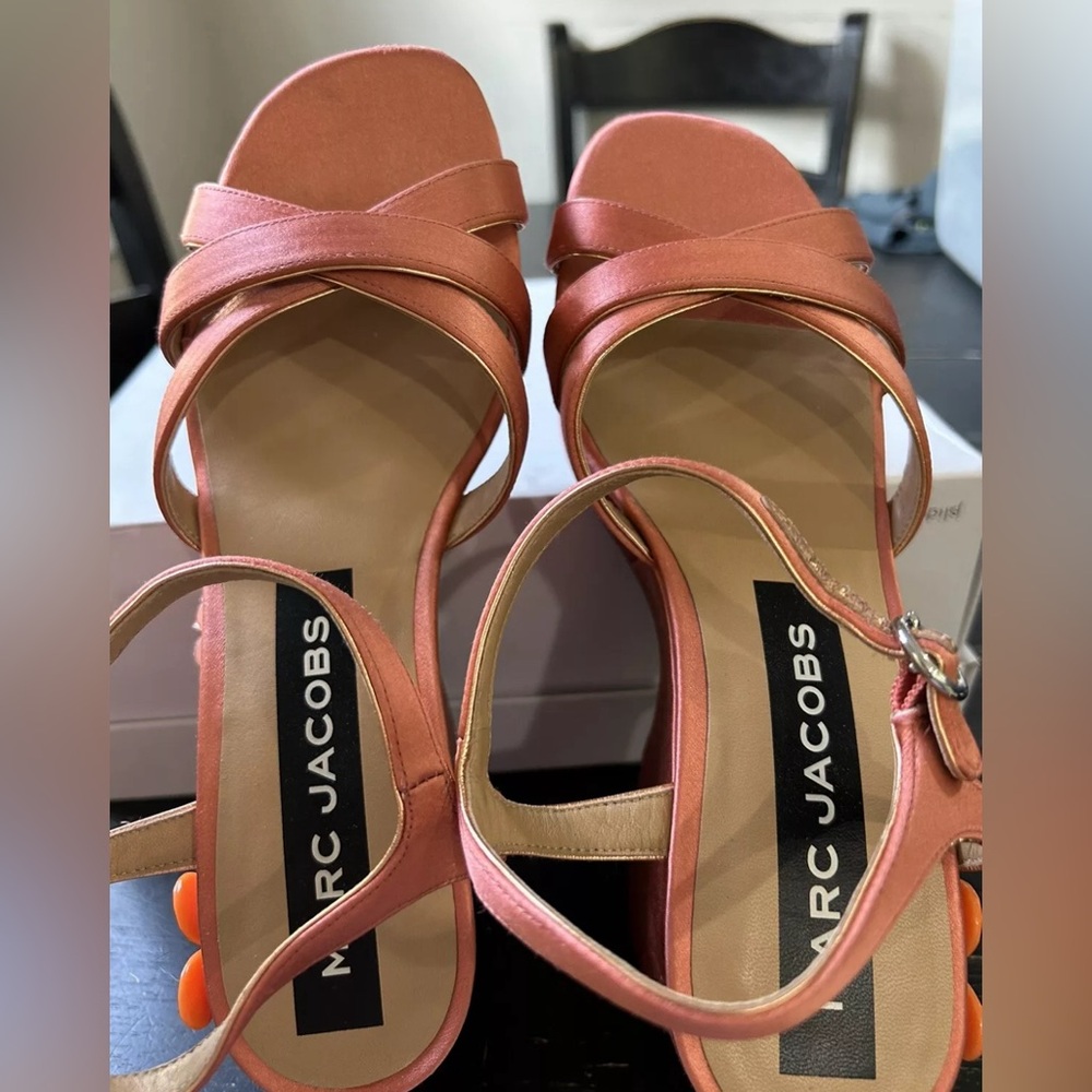 Marc Jacob’s Platform Sandals Size 38, Color Salmon - Picture 6 of 7